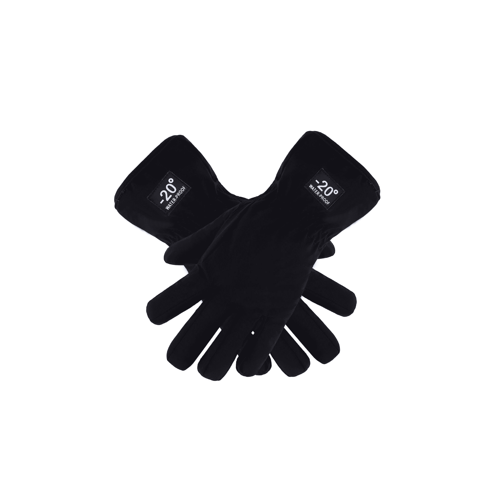Kids Waterproof Black Gloves